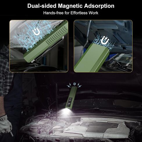EDC Flat Flashlight High Lumens, Rechargeable Pocket Light with White/Warm LED, UV, Gream Beam, Flash Combo, 4 Bright Modes, Double Magnetic Base, for Outdoors, Emergency, Work, Detection (Orange) in Saudi Arabia