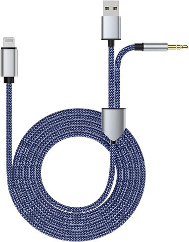 كابل USB C Aux وشحن، 2 في 1 نوع USB-C إلى سلك مقبس صوت 3.5 مم مع محول USB ممتد ذكر متوافق مع iPhone16/16 Plus/ 15/15Pro، وGalaxy S24 Ultra/S24، وHuawei إلى ستيريو السيارة in Kuwait