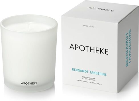 شموع معطرة فاخرة للمنزل من أبوثيكي، نجيل الهند الأبيض - شمعة برطمان للعلاج العطري مع مزيج شمع الصويا in Saudi Arabia