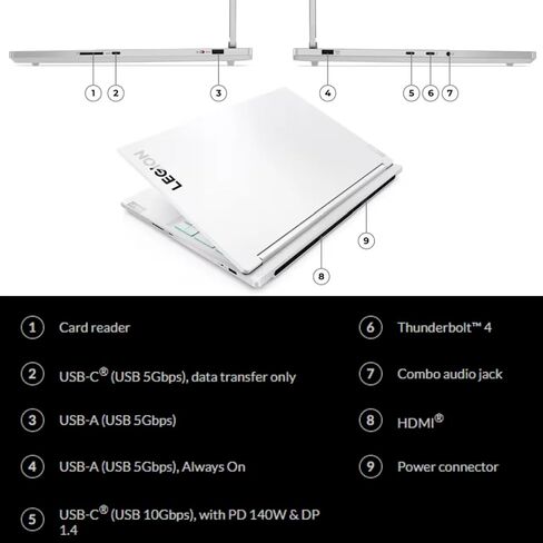 Lenovo Legion 7i Gaming Laptop,16" IPS WQXGA 240Hz, 14th Gen Intel i7-14700HX(Up to 5.5 GHz), GeForce RTX 4060 8GB, 64 GB DDR5, 2 TB SSD, MS Office 2024, Backlit KB, Fingerprint, Wi-Fi 6E, Win 11 Pro in Saudi Arabia