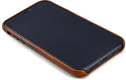 Dockem M1 Card Case for iPhone XR (6.1"): Slim Genuine Leather Wallet Case with Built-in Metal Plate for Magnetic Mounting and Lay-Flat Card Slot: Virtuosa [Brown] in Saudi Arabia
