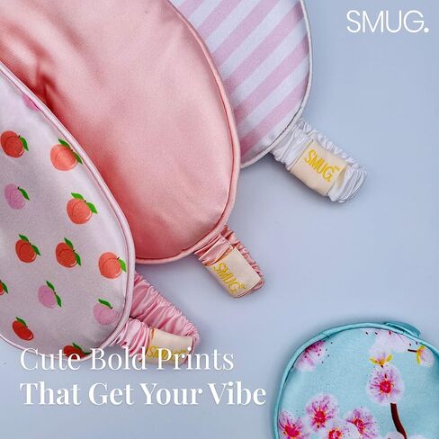 SMUG Satin Sleep Mask & Eye Mask | Travel Sleep Masks for Women & Men | Soft Sleeping Eye Mask to Nourish Skin & Reduce Dark Circles | Eye Sleep Mask Shades to Block Out Light | Animal in Saudi Arabia