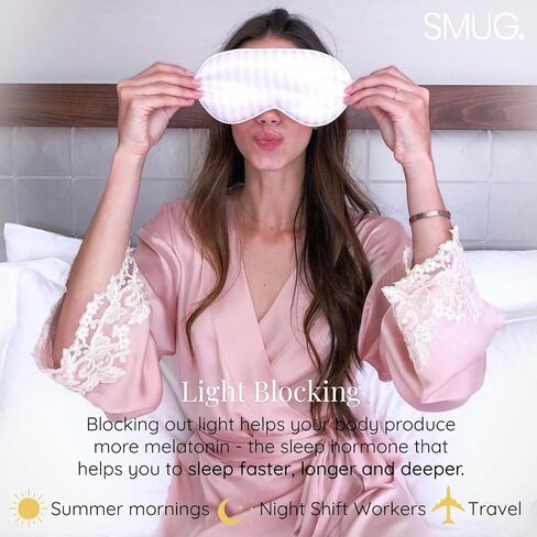 SMUG Satin Sleep Mask & Eye Mask | Travel Sleep Masks for Women & Men | Soft Sleeping Eye Mask to Nourish Skin & Reduce Dark Circles | Eye Sleep Mask Shades to Block Out Light | Animal in Saudi Arabia