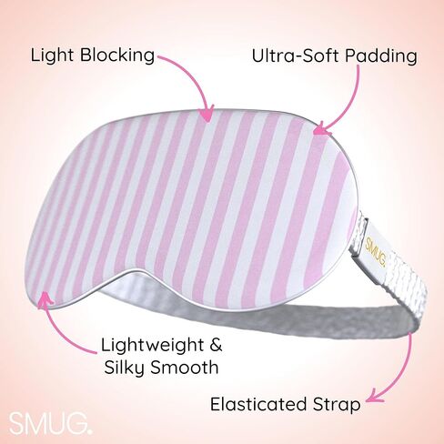 SMUG Satin Sleep Mask & Eye Mask | Travel Sleep Masks for Women & Men | Soft Sleeping Eye Mask to Nourish Skin & Reduce Dark Circles | Eye Sleep Mask Shades to Block Out Light | Animal in Saudi Arabia