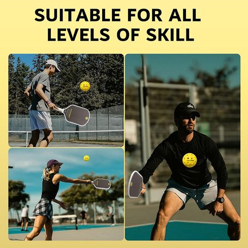 6-Pack Premium Pickleball Balls, 40 Holes Outdoor Pickle Balls with Bag, USAPA Approved Pickle Ball for Tournament Play Advanced Aerodynamics in Saudi Arabia