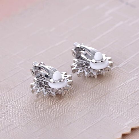 الذهب القوس Cilp على الأقراط النساء حجر الراين القوس كليب الأقراط لطيف كليب الأقراط غير مثقوب آذان in Kuwait