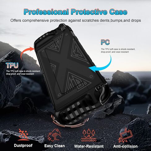 RAIALL Case for Nintendo Switch 2 Game Console (2025), TPU Grip Protective Cover for Nintendo Switch 2nd Generation Console and Joy-Con Controller Accessories, Black in Saudi Arabia