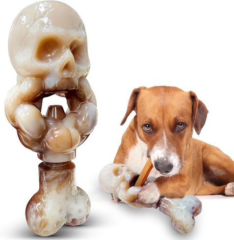 Dog Chew Toys for Aggressive Chewers：2 Pack Indestructible Dog Toy for Large Breed- Tough Nylon Teething Bone Toy to Keep Them Busy in Saudi Arabia
