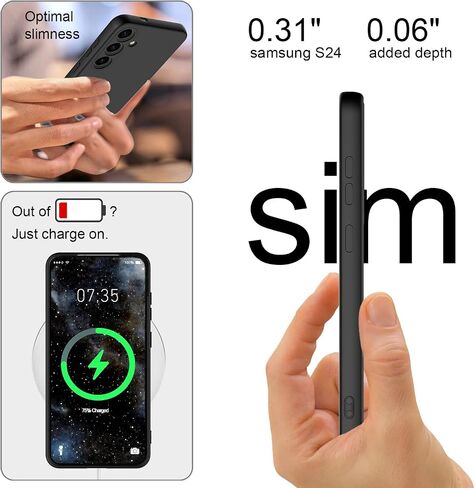 علبة السيليكون لـ Samsung Galaxy S25 ، وهي متينة وأنيقة مختارة من مطاط السيليكون الناعمة رفيع النحافة من أجل Samsung Galaxy S25 (أسود) in Kuwait