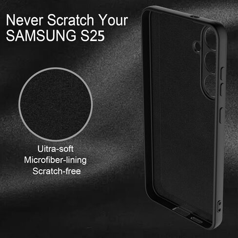 علبة السيليكون لـ Samsung Galaxy S25 ، وهي متينة وأنيقة مختارة من مطاط السيليكون الناعمة رفيع النحافة من أجل Samsung Galaxy S25 (أسود) in Kuwait