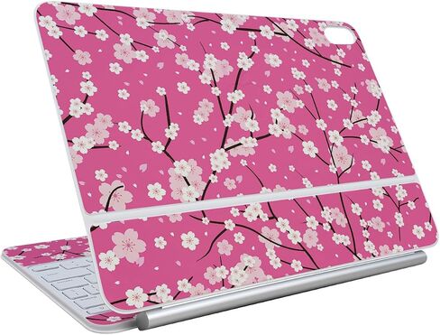 Skin Compatible with Apple Magic Keyboard for iPad Air 11-inch (M3) 2025 - Sakura Pink - Premium 3M Vinyl Protective Wrap Decal Cover - Easy to Apply | Crafted in The USA by MightySkins in Saudi Arabia
