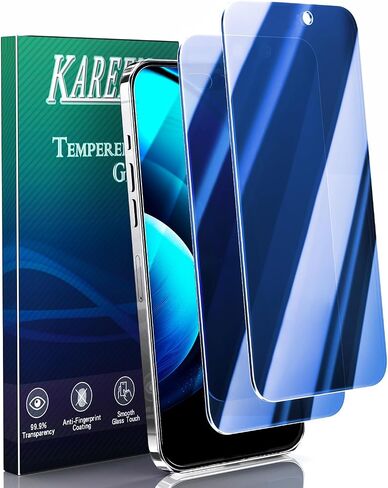 KAREEN 2 Pack for iPhone 16 Pro Max Privacy Screen Protector, 9H Tempered Glass, Gradient Anti Spy Anti Blue Light, Full Coverage, 6.9 Inch Blue in Kuwait