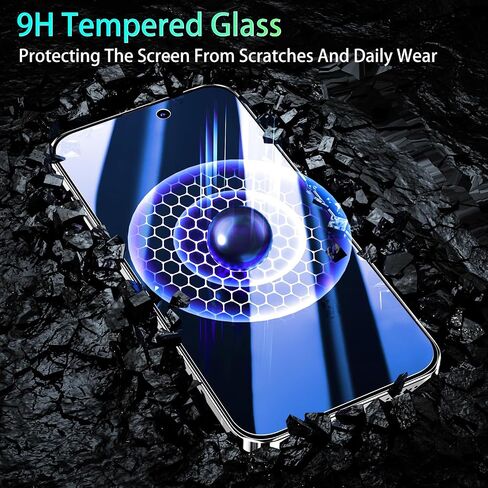 KAREEN 2 Pack for iPhone 16 Pro Max Privacy Screen Protector, 9H Tempered Glass, Gradient Anti Spy Anti Blue Light, Full Coverage, 6.9 Inch Blue in Kuwait