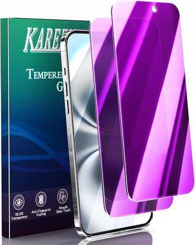 KAREEN 2 Pack for iPhone 16 Pro Max Privacy Screen Protector, 9H Tempered Glass, Gradient Anti Spy Anti Blue Light, Full Coverage, 6.9 Inch Blue in Kuwait