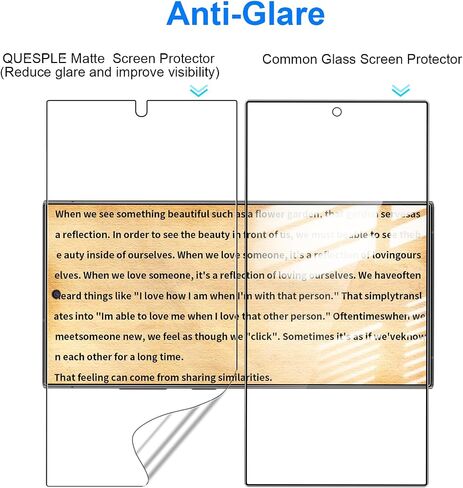 2 Pack for Samsung Galaxy S24 Ultra Matte Screen Protector [Not Glass], HD Clear, Anti-Scratch, Anti-Glare, Support fingerprint in Kuwait