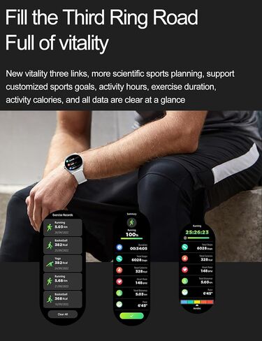 Smart Watch (Answer/Make Calls), 1.43’’ AMOLED Smart Watches for Men Women 100+ Sport Modes Fitness Watch with Blood Oxygen/Sleep/Heart Rate Monitor, IP67 Waterproof Smartwatch in Saudi Arabia