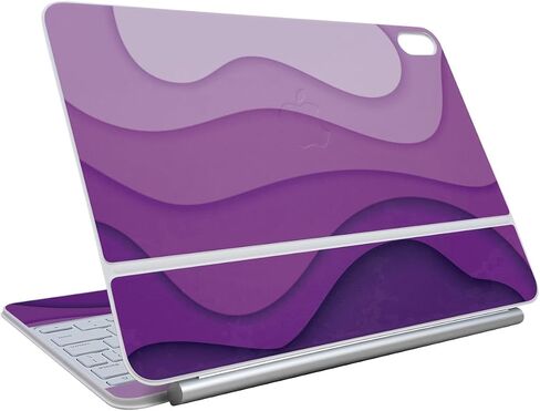 Skin Compatible with Apple Magic Keyboard for iPad Air 13-inch (M3) 2025 - Papercraft Purple - Premium 3M Vinyl Protective Wrap Decal Cover - Easy to Apply | Crafted in The USA by MightySkins in Saudi Arabia