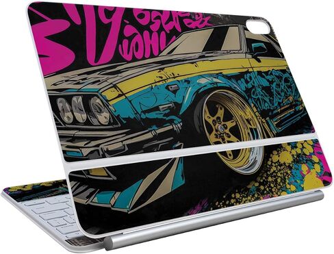 Skin Compatible with Apple Magic Keyboard for iPad Air 13-inch (M3) 2025 - Papercraft Purple - Premium 3M Vinyl Protective Wrap Decal Cover - Easy to Apply | Crafted in The USA by MightySkins in Saudi Arabia