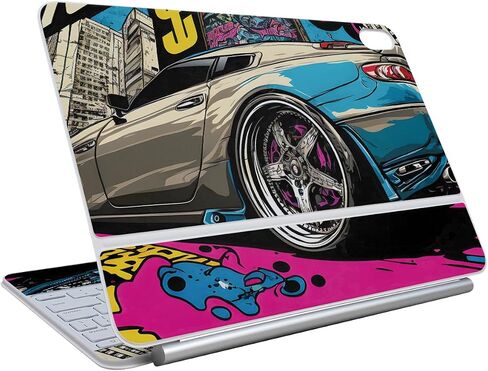 Skin Compatible with Apple Magic Keyboard for iPad Air 13-inch (M3) 2025 - Papercraft Purple - Premium 3M Vinyl Protective Wrap Decal Cover - Easy to Apply | Crafted in The USA by MightySkins in Saudi Arabia