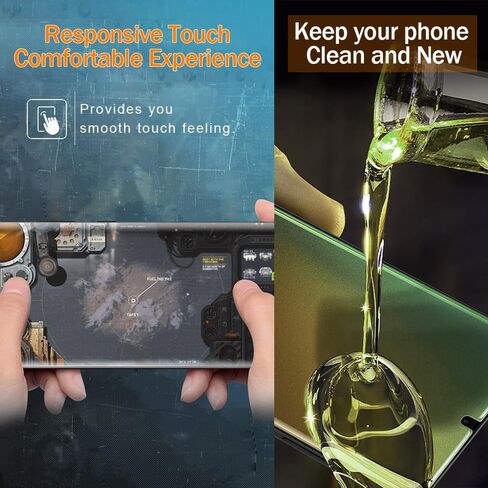 2 Pack for Samsung Galaxy S24 Ultra Screen Protector Privacy, [Not Glass] Gradient Colorful Anti-Spy Anti-Blue Light Full Coverage Flexible Film, [1S Fingerprint Unlock] Touch Sensitive in Saudi Arabia