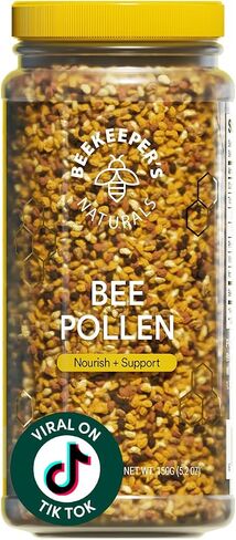 Beekeeper's Naturals - 100% Raw Bee Pollen Granules, Natural Preserved Enzymes, Source of Vitamin B, Minerals, Amino Acids & Protein - Paleo & Keto Friendly, Gluten Free (5.2 oz) in Kuwait