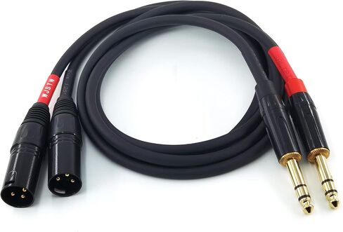 024 XLR Cable Adapter 1/4 Inch TRS to XLR Male Cable, Balanced 6.35mm TRS Plug to 3-pin XLR Male, Quarter inch TRS Male to XLR Male Microphone Cable (6in) in Kuwait