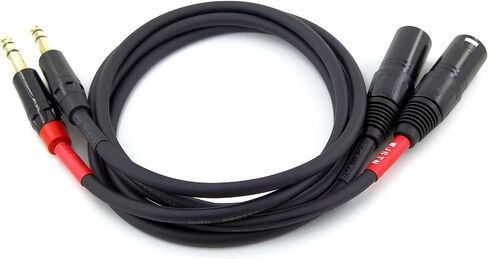 024 XLR Cable Adapter 1/4 Inch TRS to XLR Male Cable, Balanced 6.35mm TRS Plug to 3-pin XLR Male, Quarter inch TRS Male to XLR Male Microphone Cable (6in) in Kuwait