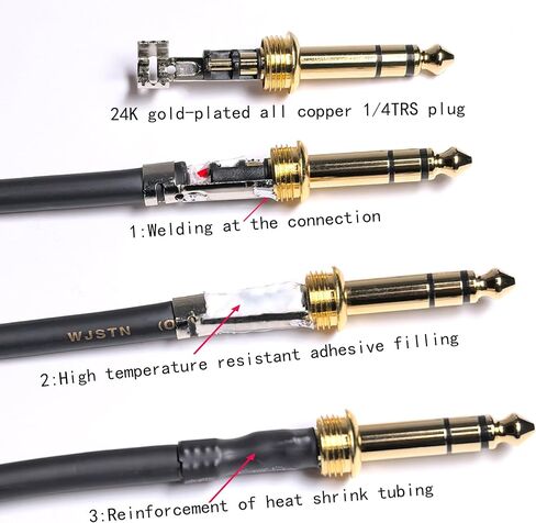 024 XLR Cable Adapter 1/4 Inch TRS to XLR Male Cable, Balanced 6.35mm TRS Plug to 3-pin XLR Male, Quarter inch TRS Male to XLR Male Microphone Cable (6in) in Kuwait