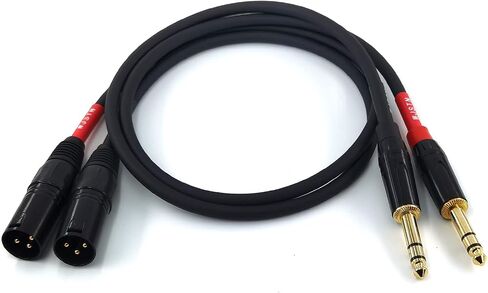 024 XLR Cable Adapter 1/4 Inch TRS to XLR Male Cable, Balanced 6.35mm TRS Plug to 3-pin XLR Male, Quarter inch TRS Male to XLR Male Microphone Cable (6in) in Kuwait