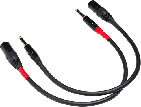 024 XLR Cable Adapter 1/4 Inch TRS to XLR Male Cable, Balanced 6.35mm TRS Plug to 3-pin XLR Male, Quarter inch TRS Male to XLR Male Microphone Cable (6in) in Kuwait