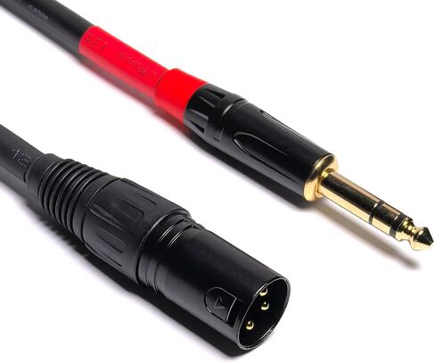 024 XLR Cable Adapter 1/4 Inch TRS to XLR Male Cable, Balanced 6.35mm TRS Plug to 3-pin XLR Male, Quarter inch TRS Male to XLR Male Microphone Cable (6in) in Kuwait