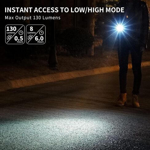 MecArmy X2S Stainless Steel LED Flashlight, Mini EDC Rechargeable Keychain Flashlight with Micro USB Charging, 10180 Battery 130 Lumens Outdoor Waterproof EDC Keychain Light (DLC Black) in Kuwait
