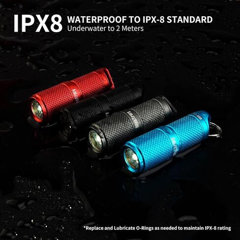 MecArmy X2S Stainless Steel LED Flashlight, Mini EDC Rechargeable Keychain Flashlight with Micro USB Charging, 10180 Battery 130 Lumens Outdoor Waterproof EDC Keychain Light (DLC Black) in Kuwait