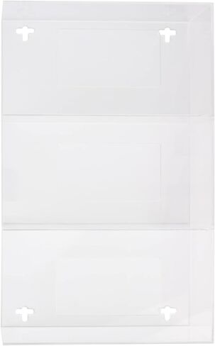 Glove Dispenser Wall Mount Double | Clear Acrylic Mountable Glove Box Holder with Individual Compartments | Gloves Sold Separately | Triple Layer Medical Glove Dispenser in Kuwait