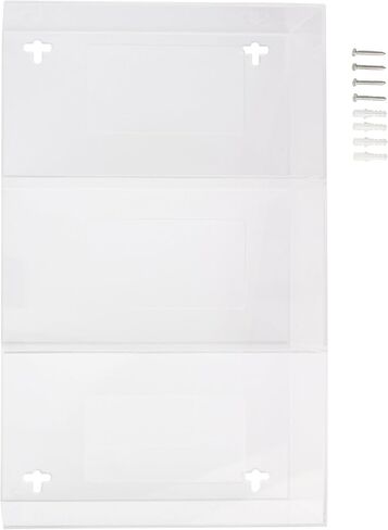 Glove Dispenser Wall Mount Double | Clear Acrylic Mountable Glove Box Holder with Individual Compartments | Gloves Sold Separately | Triple Layer Medical Glove Dispenser in Kuwait