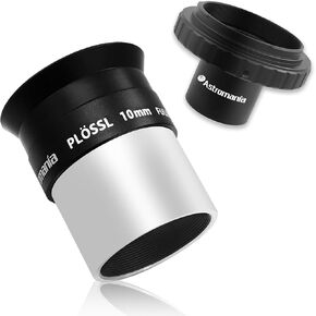 Astromania T-Ring Set for Canon EOS SLR/DSLR Cameras - Bundle with - 1.25" 10mm Plossl Telescope Eyepiece
