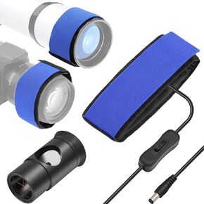 1.25" Metal Collimating Cheshire Eyepiece Short Version - Bundle with 300mm DC Lens Heater Warmer Dew Heater Strip