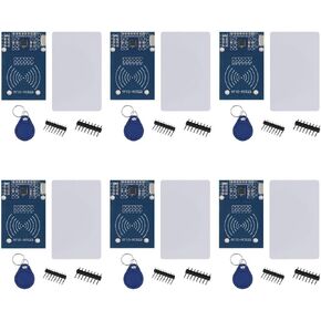 6pcs مجموعة التحكم في الوصول - MF RC522 RF IC CARD CARPOUTY MODULE + S50 بطاقة فارغة