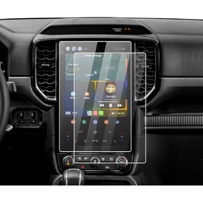 Karltys 2 Pack Screen Protector for 2024 2025 Ford Ranger Lariat/Raptor 12-Inch Touchscreen, 2025 Ford Ranger Accessories Navigation Protective Film Tempered Glass HD Anti Glare
