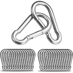 50 قطعة خطافات زنبركية آمنة مقاس 5 سم، خطافات مشبك حلقة تسلق سريعة من الفولاذ المجلفن Ailengy M5، مشبك مشبك فولاذي شديد التحمل للتخييم والمشي لمسافات طويلة وركوب القوارب وصيد الأسماك والسفر in Kuwait