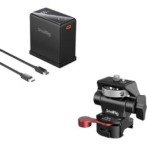 Bundle: SmallRig Adjustable Camera Monitor Mount with NATO Clamp and SmallRig NP-F970 USB-C Camera Battery