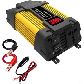 6000W Car Power Inverter Dual USB Ports Outlets Car Inverter DC12V-AC220V Battery Display 6000W Peak Power Output Converter Vehicle Adapter