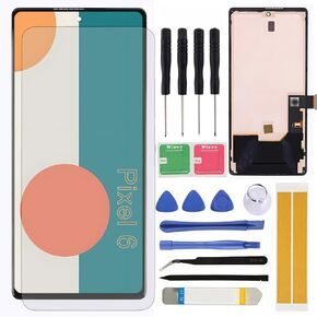 Replacement LCD Screen, for Google Pixel 6 GB7N6 G9S9B16 G9S9B GR1YH 6.4'' Assembly Display Touch Screen Digitizer with Repair Tools (Support Fingerprint)