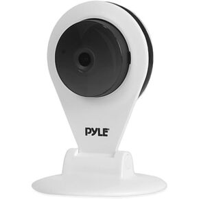 Pyle HD 720p IP Cam/WiFi Camera, Wireless Remote Surveillance Monitoring, Built-in Speaker & Microphone for 2-Way Communication, Downloadable App (White)