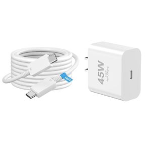 45W USB C Charger Fast Charging for iPhone 16, 1 Pack 45W USB C iPhone 16 Fast Charger Block with 10FT Type C Charging Cable Cord for iPhone 16/16 Plus/16 Pro/16 Pro Max/15/15 Plus/15 Pro/15 Pro Max