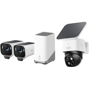 eufy Security SoloCam S340 and S3 Pro, Solar Security Cameras Wireless Outdoor, No Monthly Fee, HomeBase S380 Compatible