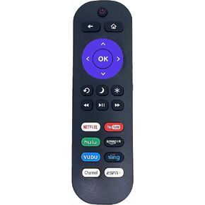 Replacement Roku TV Remote, Compatible with TCL/ONN/Element/Westinghouse/Haier/Hitachi/LG/Sanyo/JVC/Magnavox/RCA/Philips Roku Built-in Smart TVs