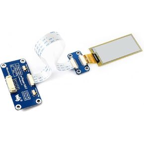 2.13 Inch Flexible E-Ink Display HAT Module Black/White SPI Interface E-Paper for Raspberry Pi 2B/3B/Zero/Zero W Supports Partial Refresh for Curved Surface Display