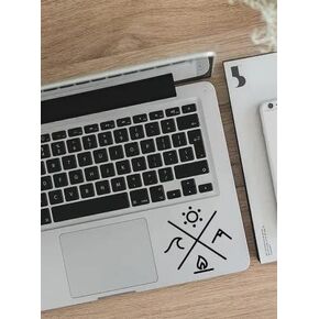 2 pcs Peeking Monster, 7.5 inches - Fit All Size Laptop 13 14 15 16 17 Laptop Trackpad Vinyl Decals - Cute Artsy Eco Vinyl Decals for Computer, Scrapbook, Luggage