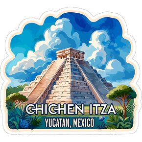 Chichen Itza Yucatan Mexico Sticker 4 Inch - Waterproof Vinyl Decal for Laptop Water Bottle Car Tumbler - Durable Aesthetic Long-Lasting Stickers for Adults ID44990
